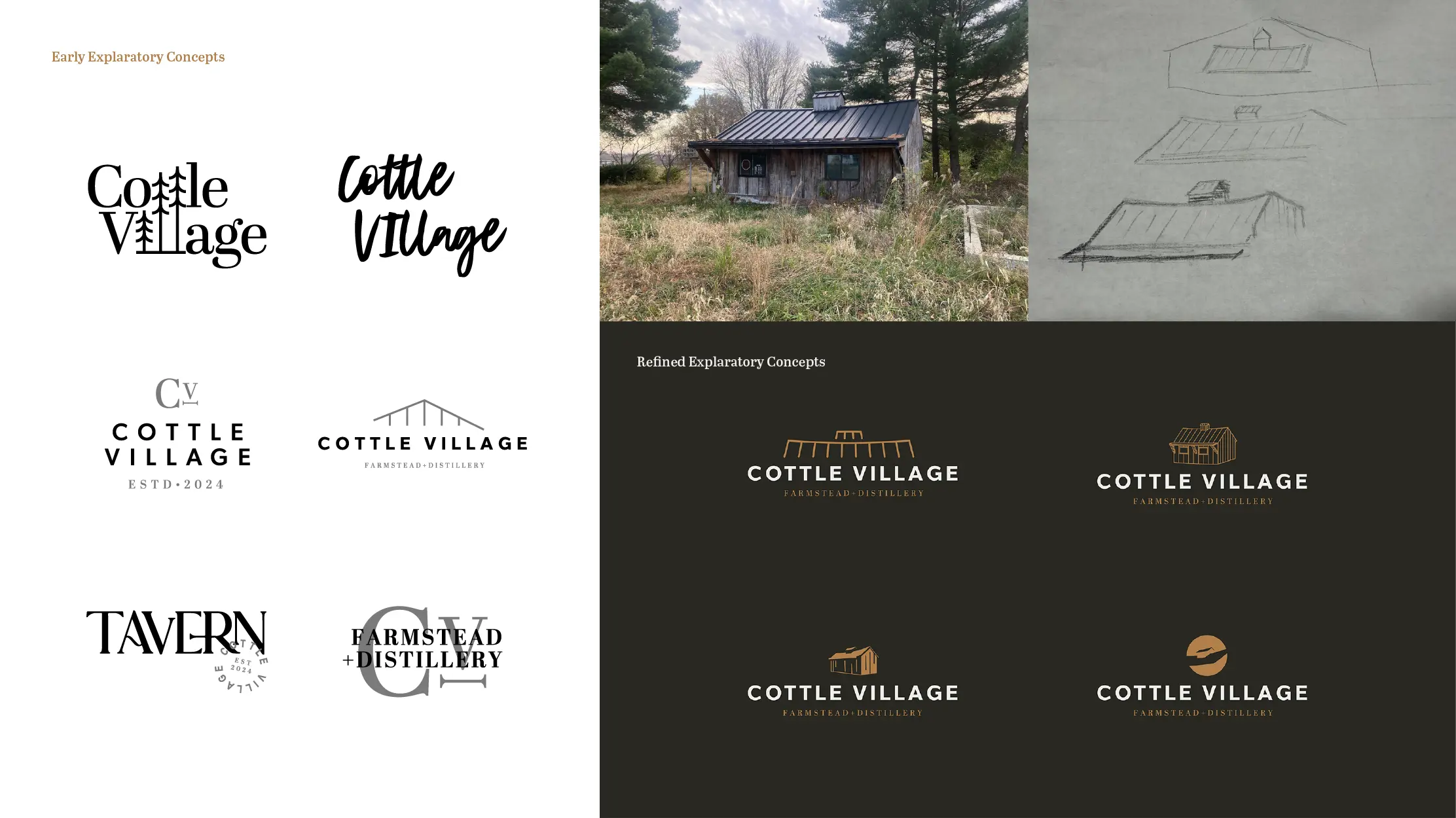 Logo exploration for Cottle Village