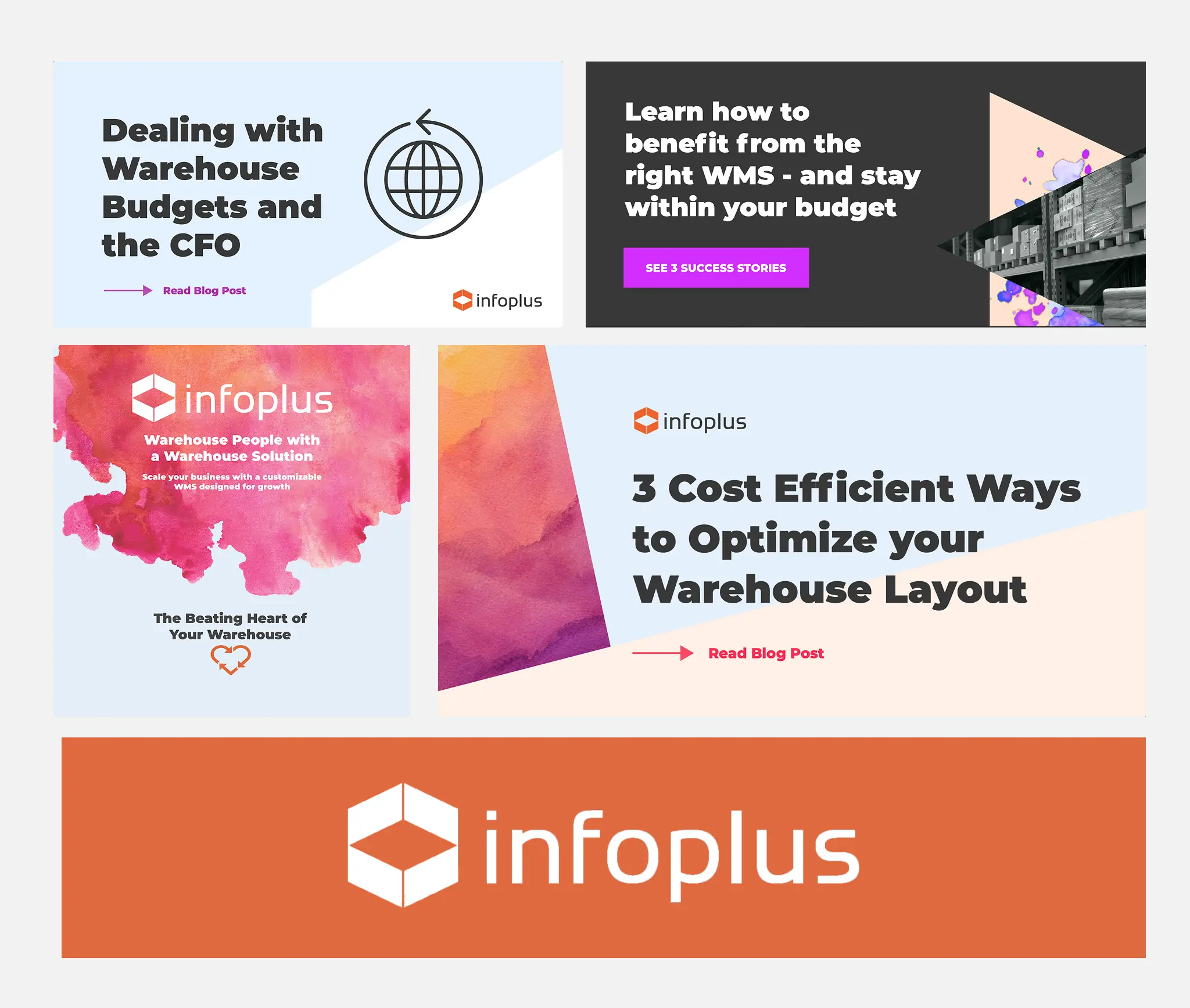 The previous brand identity for InfoPlus.