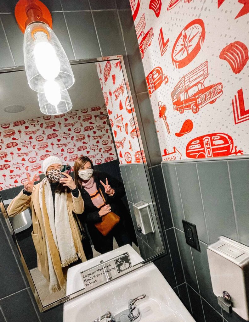 Atomicdust designed wallpaper as part of the fast casual branding for Loaded