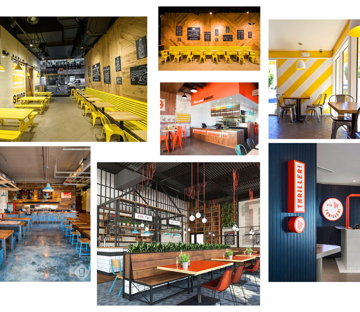 Moodboard for Loaded environmental graphics