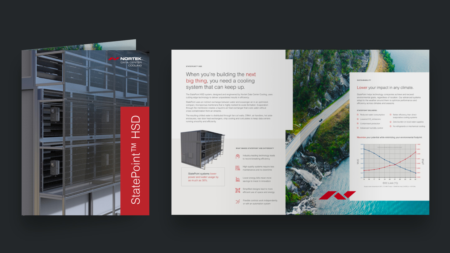 Marketing collateral for Nortek Data Center Cooling