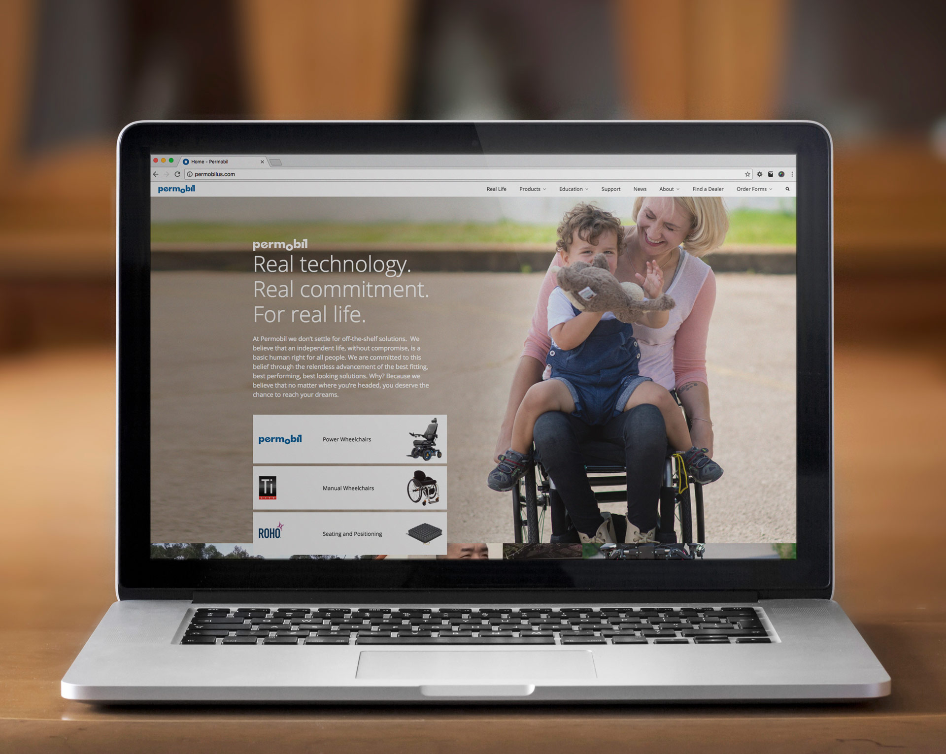 Website design for Permobil