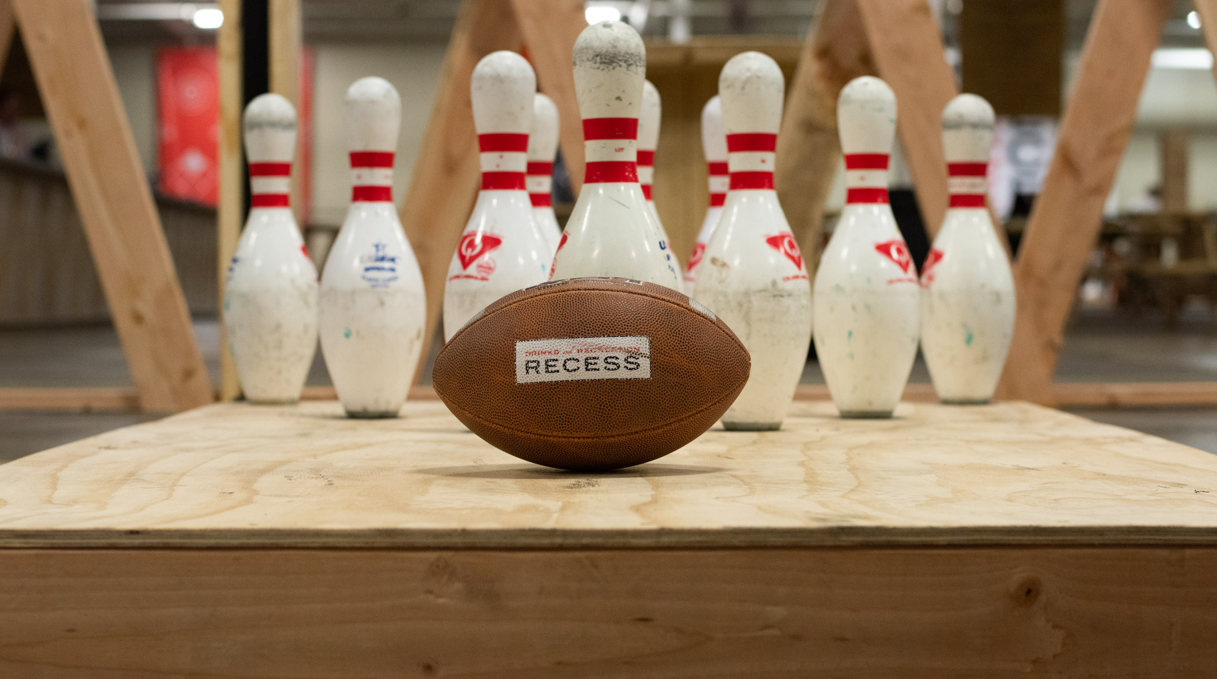 Recess St. Louis - Branding Footballs and Bowling Pins