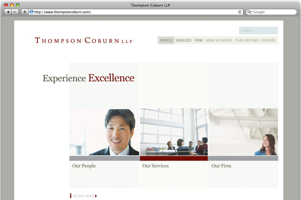 Website design for Thompson Coburn
