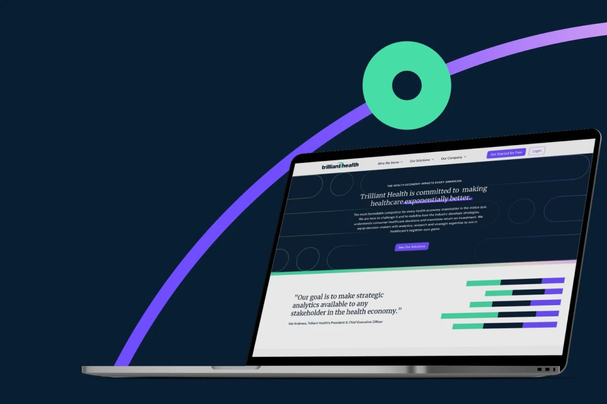 Trilliant Health healthcare analytics website design by Atomicdust
