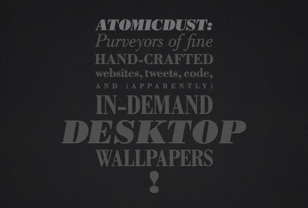 You Asked For It! November Wallpapers from Atomicdust