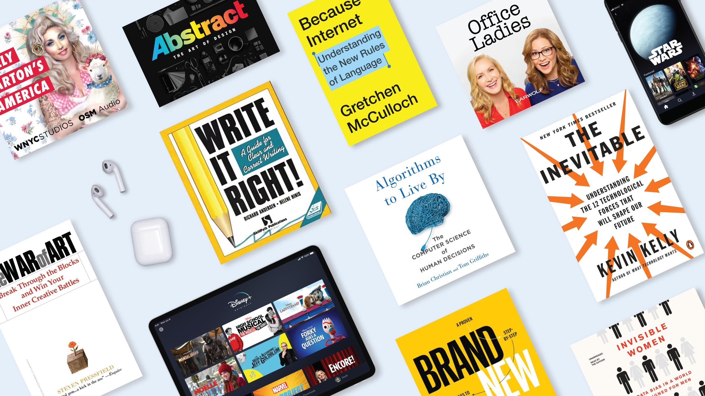 Books, podcasts and tv shows