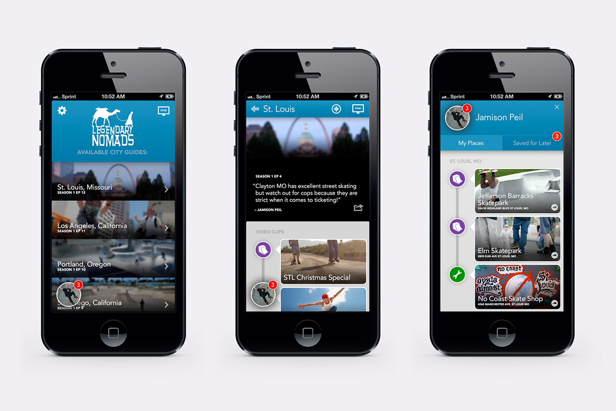 Jamison Peil - Legendary Nomads App design