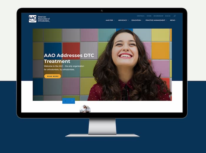AAO website design by Atomicdust