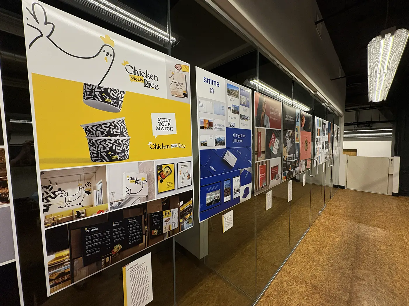 Three Atomicdust branding projects, Chicken Meets Rice, Lightedge and WashU Medicine, were featured in the AIGA St. Louis Design Show 28