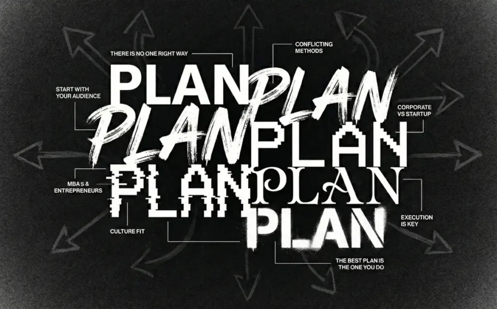 There are different kinds of marketing plans visual metaphor