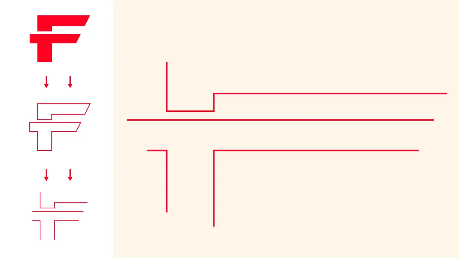 Applying the shape of the "F" in the Flintco to become a visual graphic device