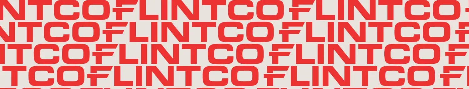 Flintco Construction brand pattern built from the identity's geometric graphic elements