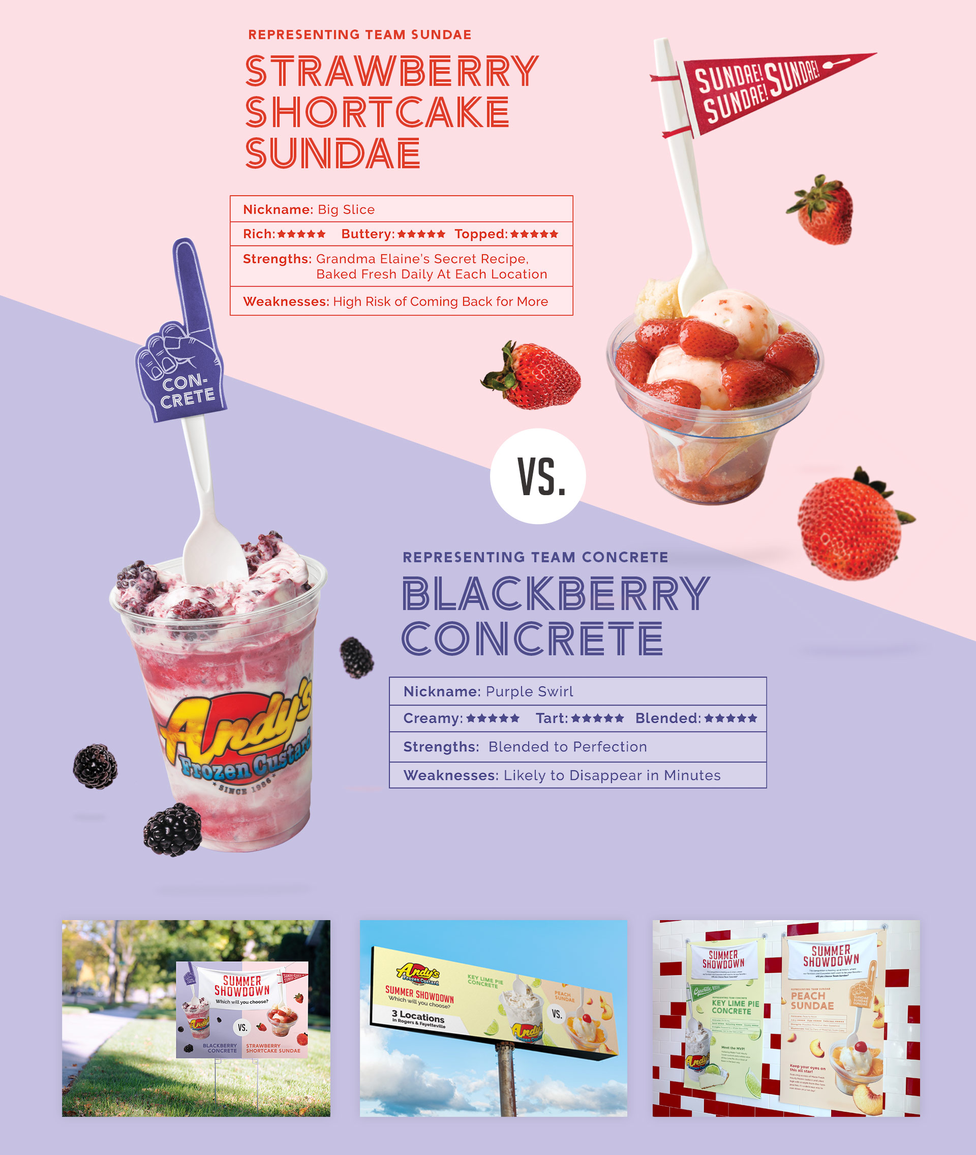 Andy's Summer Showdown Promotional Posters