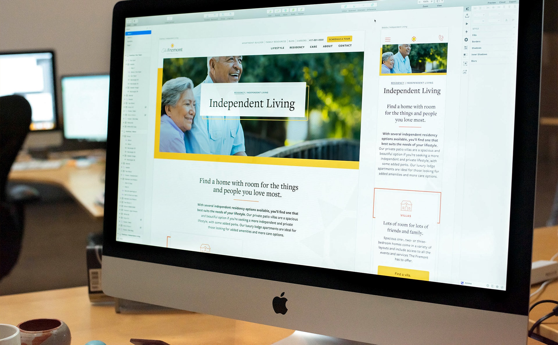 Arrow Senior Living Website UX UI Design