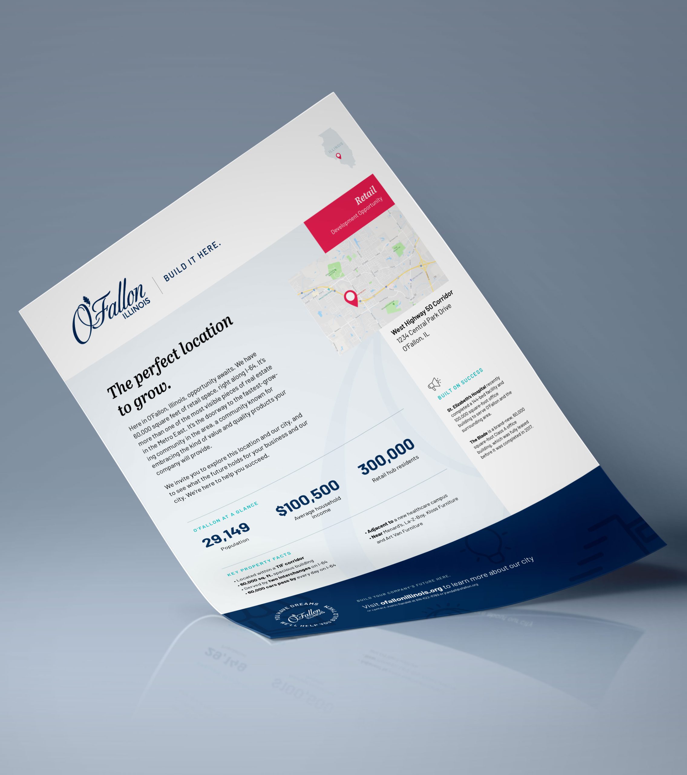 City of O'Fallon branding sales sheet