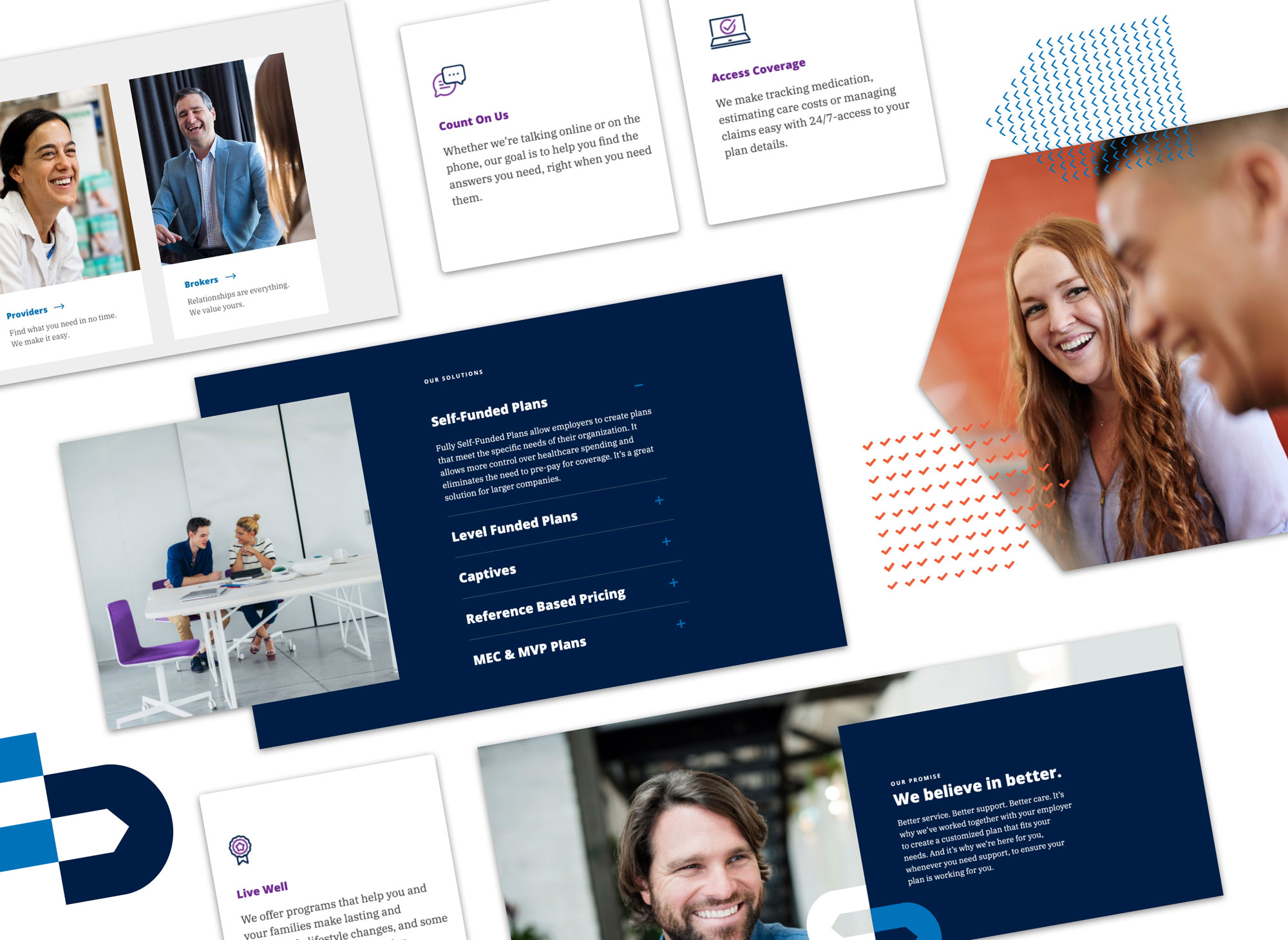 Blocks from ClaimChoice's web design