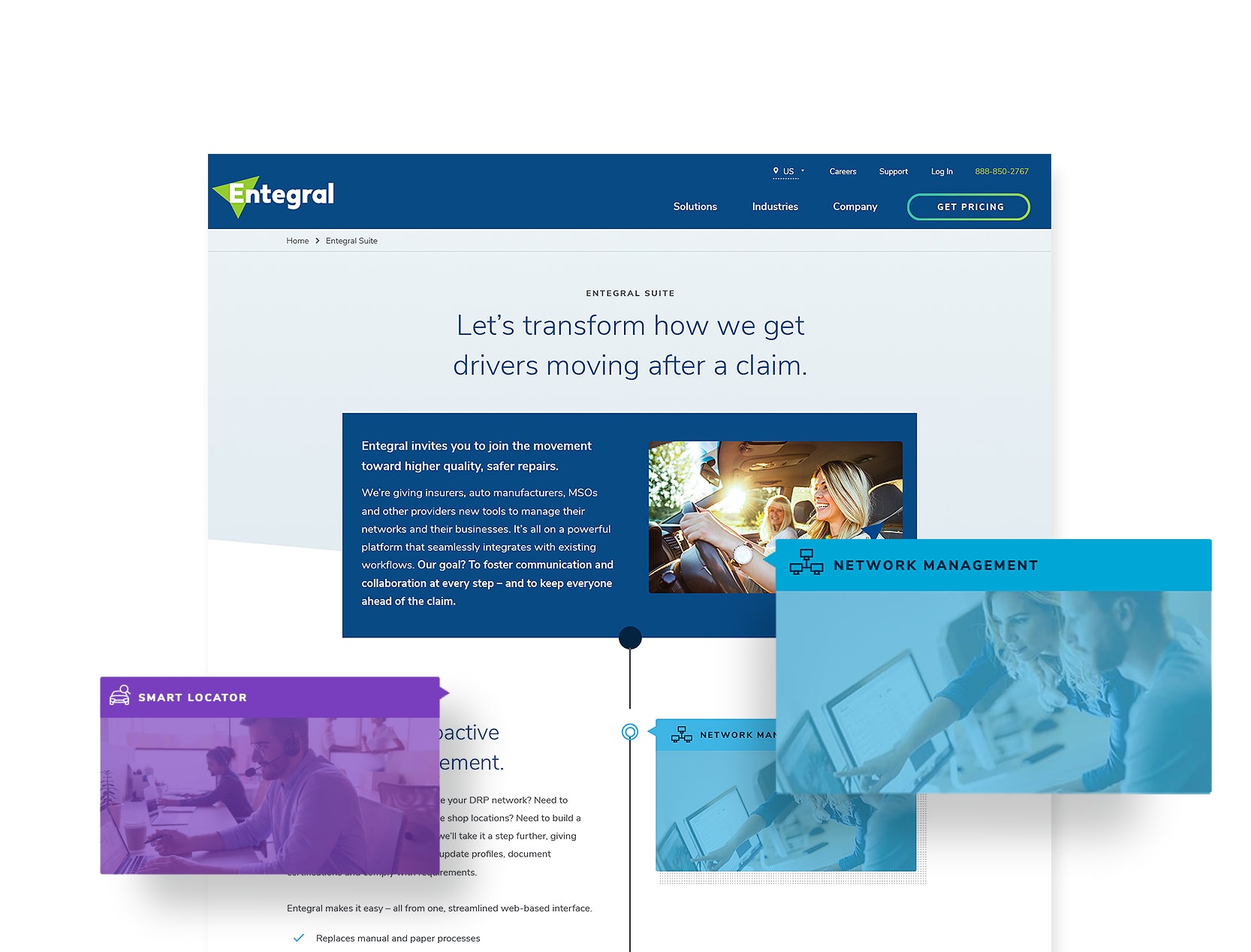 A timeline of events on the Entegral website explains how the tech products are used