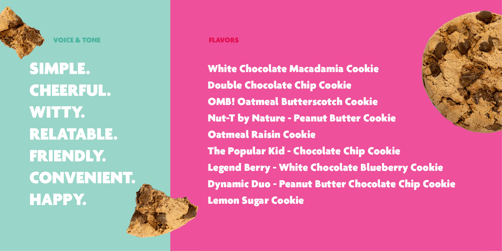 Happy Batch brand words and flavors