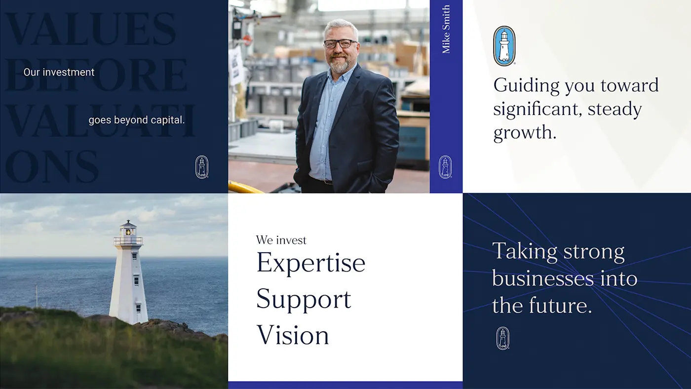 The Harbour Group brand identity board