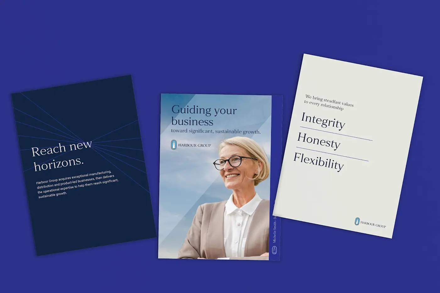 Harbour Group printed brand collateral