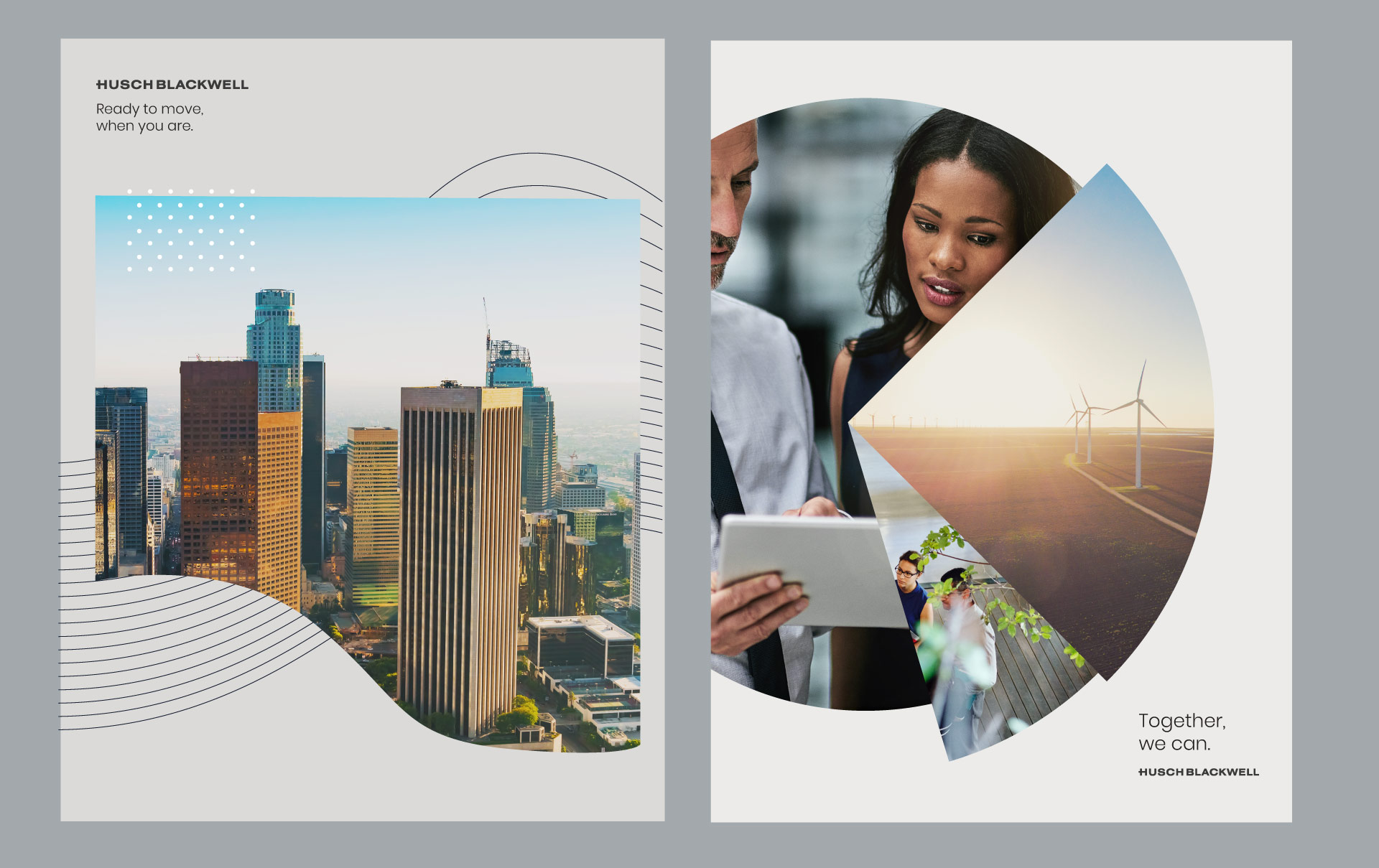 Initial Husch Blackwell branding design expressions