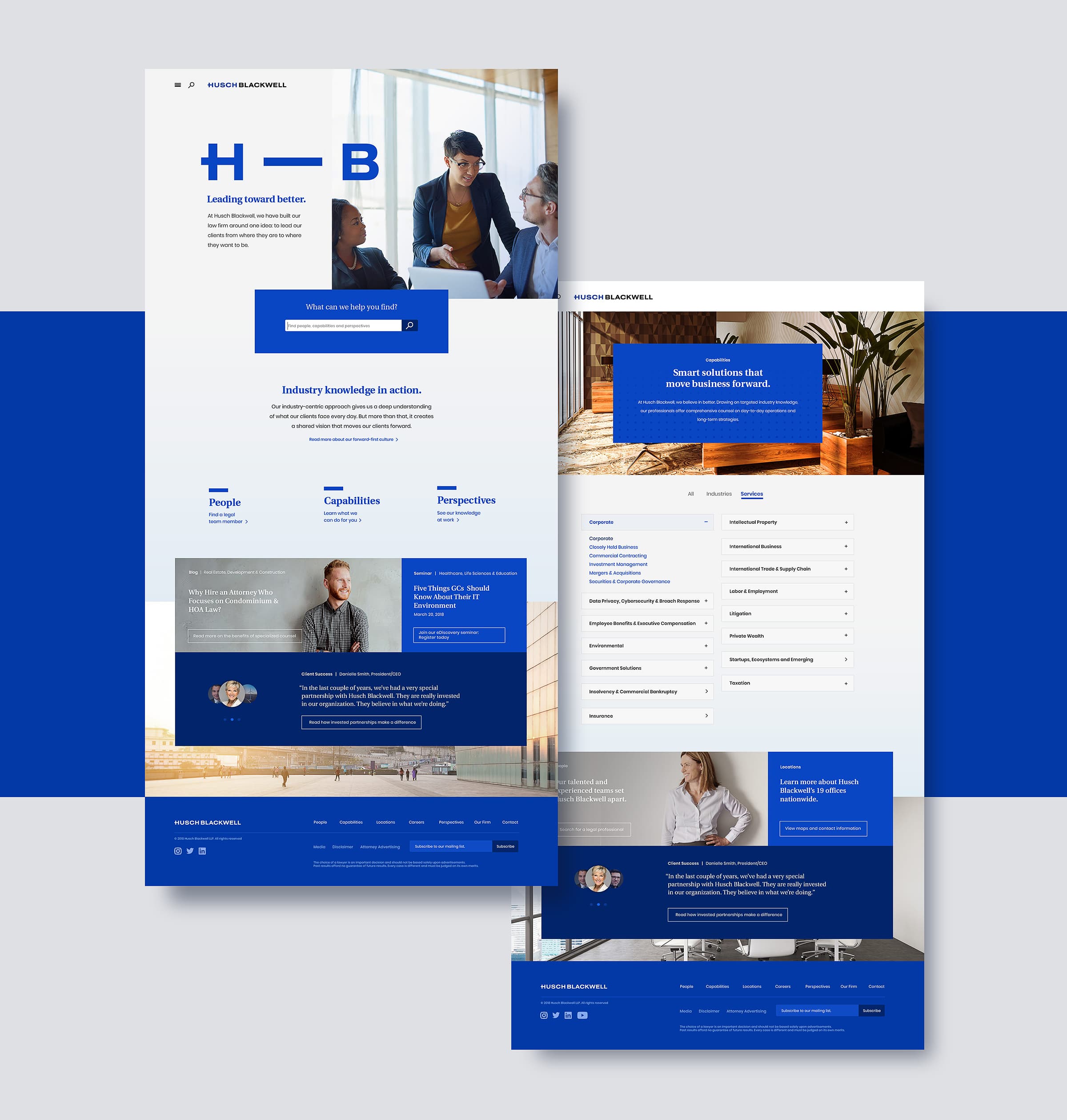 Husch Blackwell Website Home and Capabilites