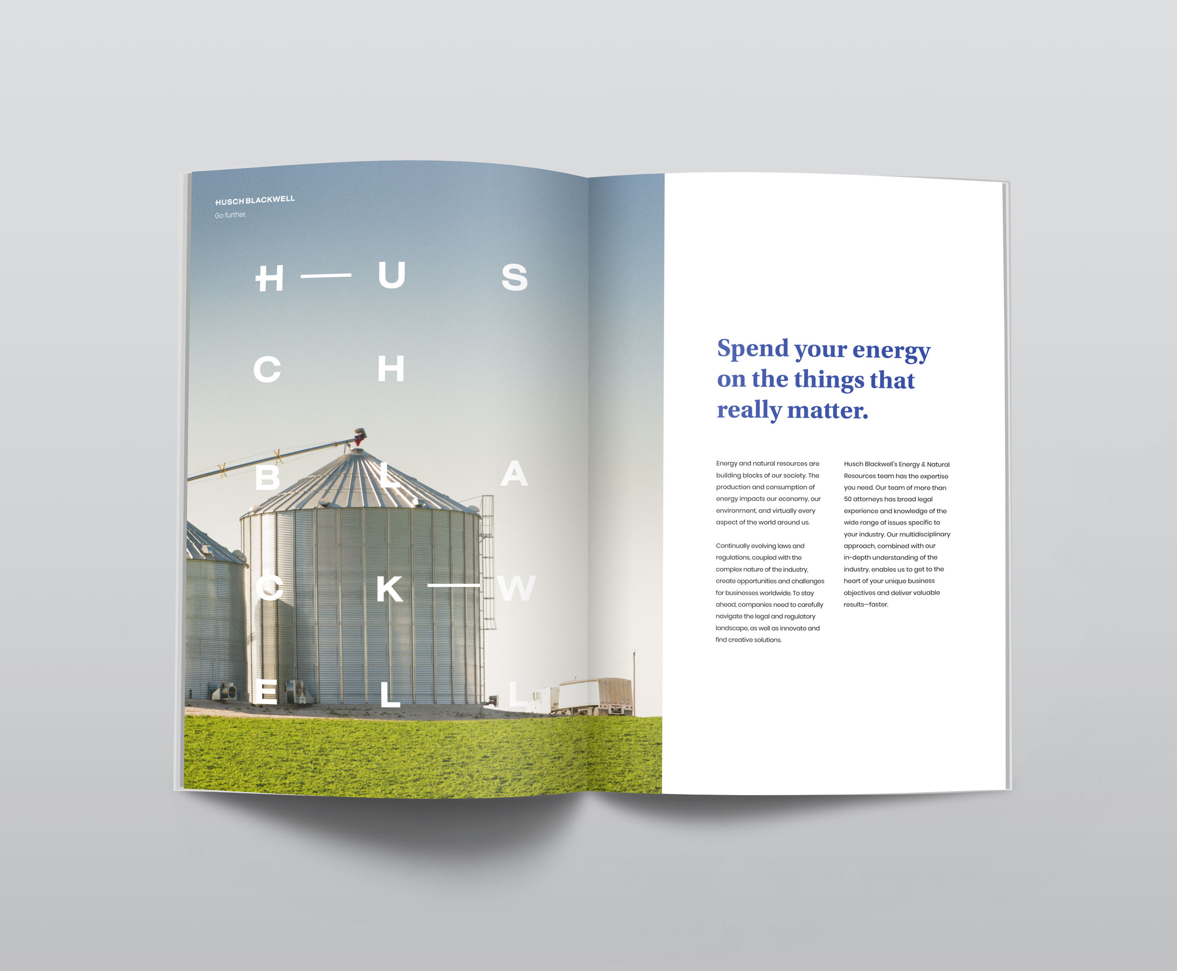 Husch Blackwell branding design word search mockup