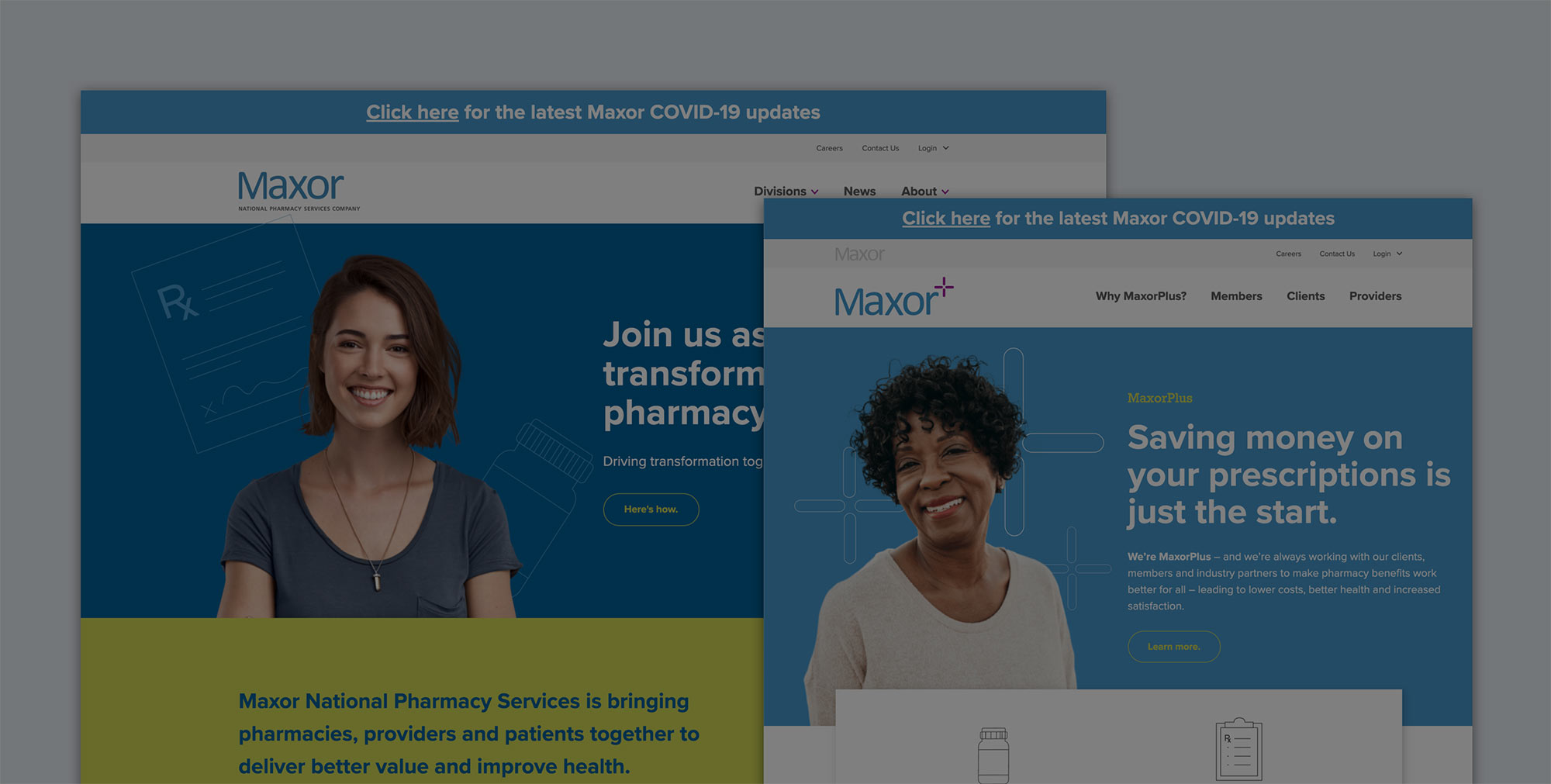 Header images from Maxor's new website