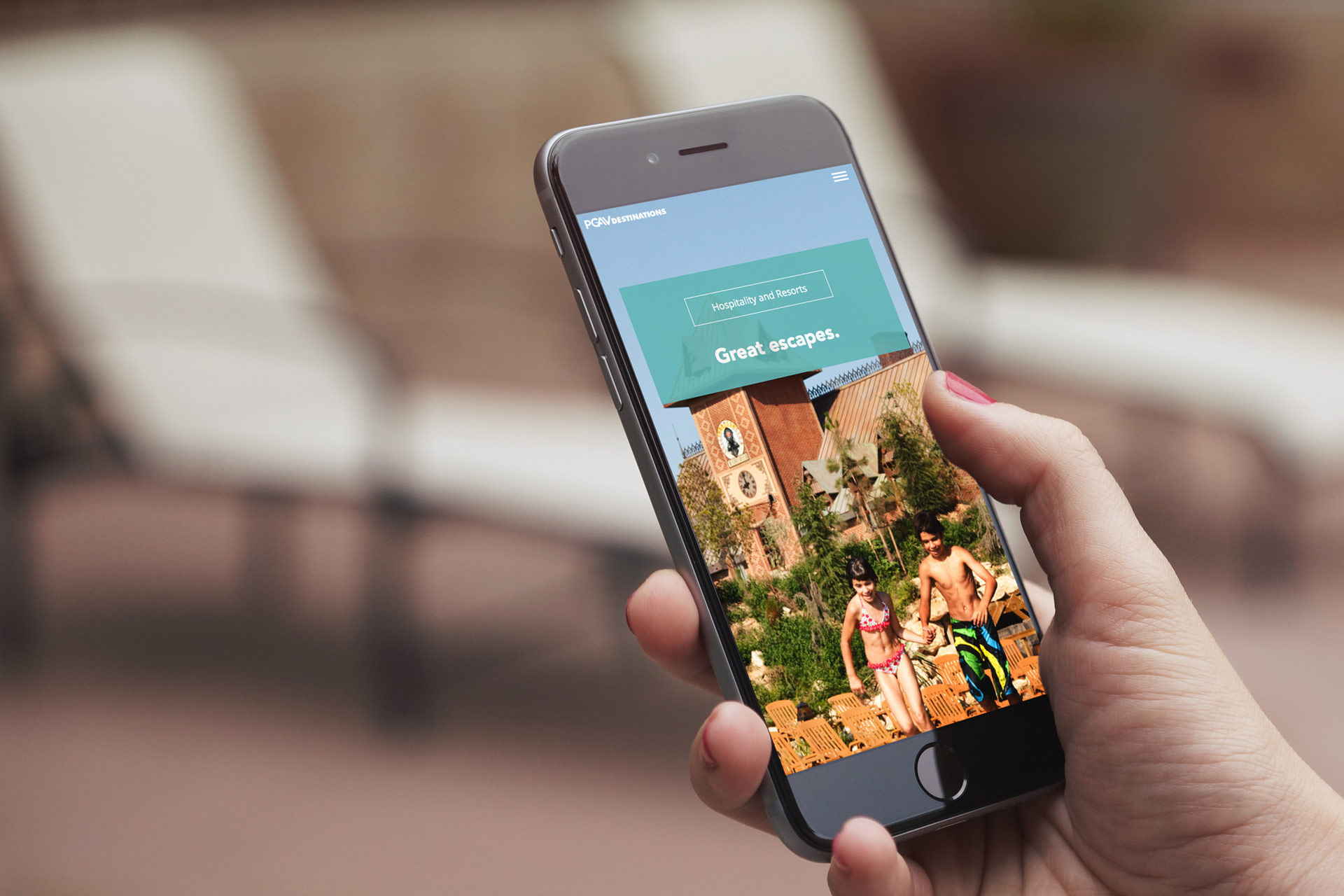 PGAV - Website Design on an iPhone