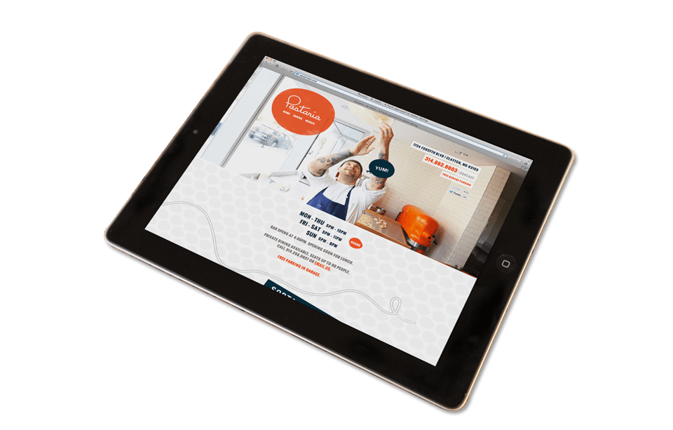 Pastaria Restaurant Website Design