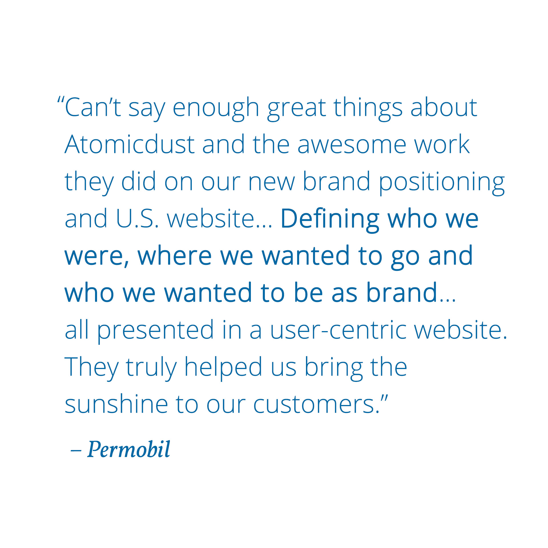 Permobile - Atomicdust Branding Testimonial