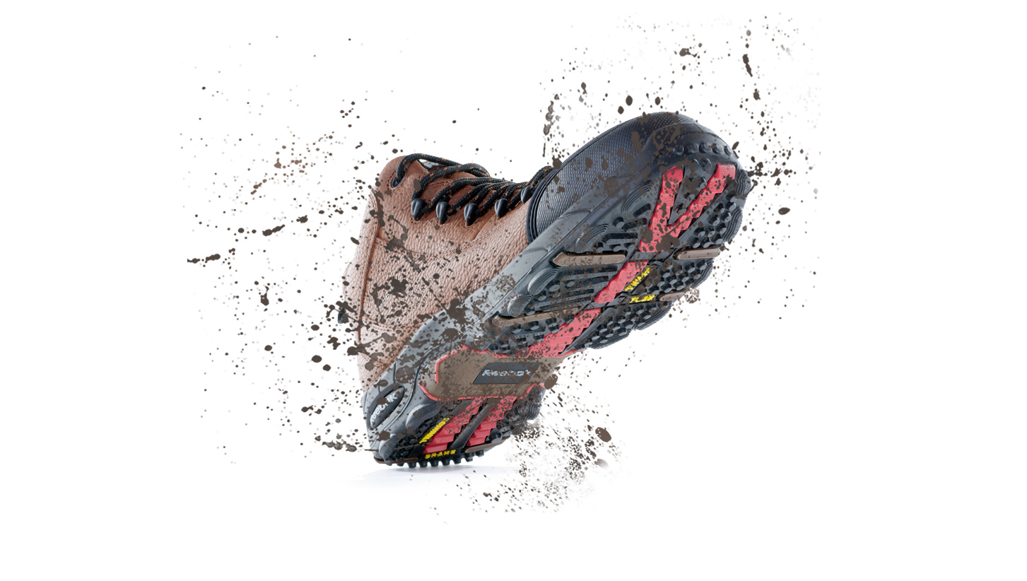 Splatters became an element of the Reebook Work Branding
