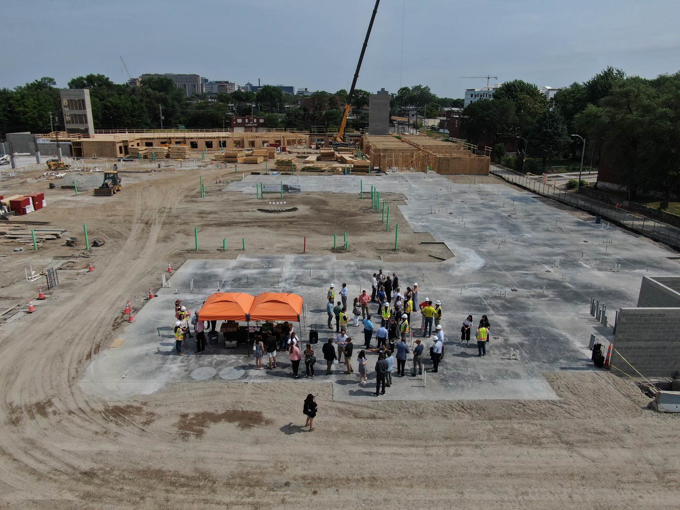 Birds-eye-view of the Terra groundbreaking