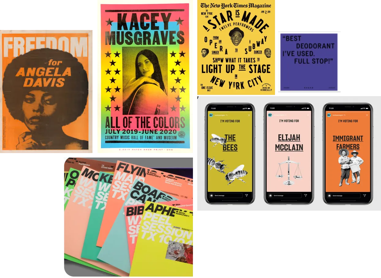 Moodboard with inspiration for the XWELL brand identity
