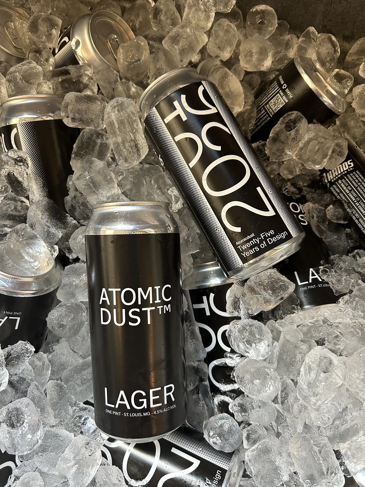 Atomicdust branded beer for the 25th anniversary party