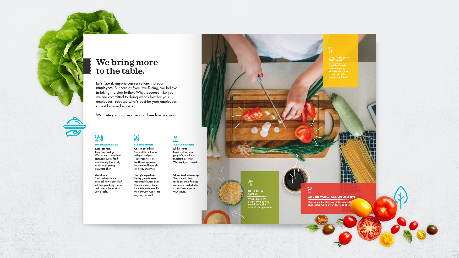 Brochure design and branding for Executive Dining