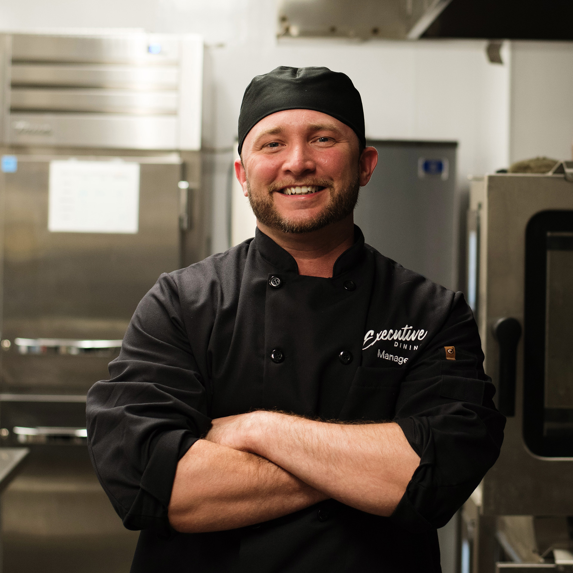 Smiling Chef at Executive Dining