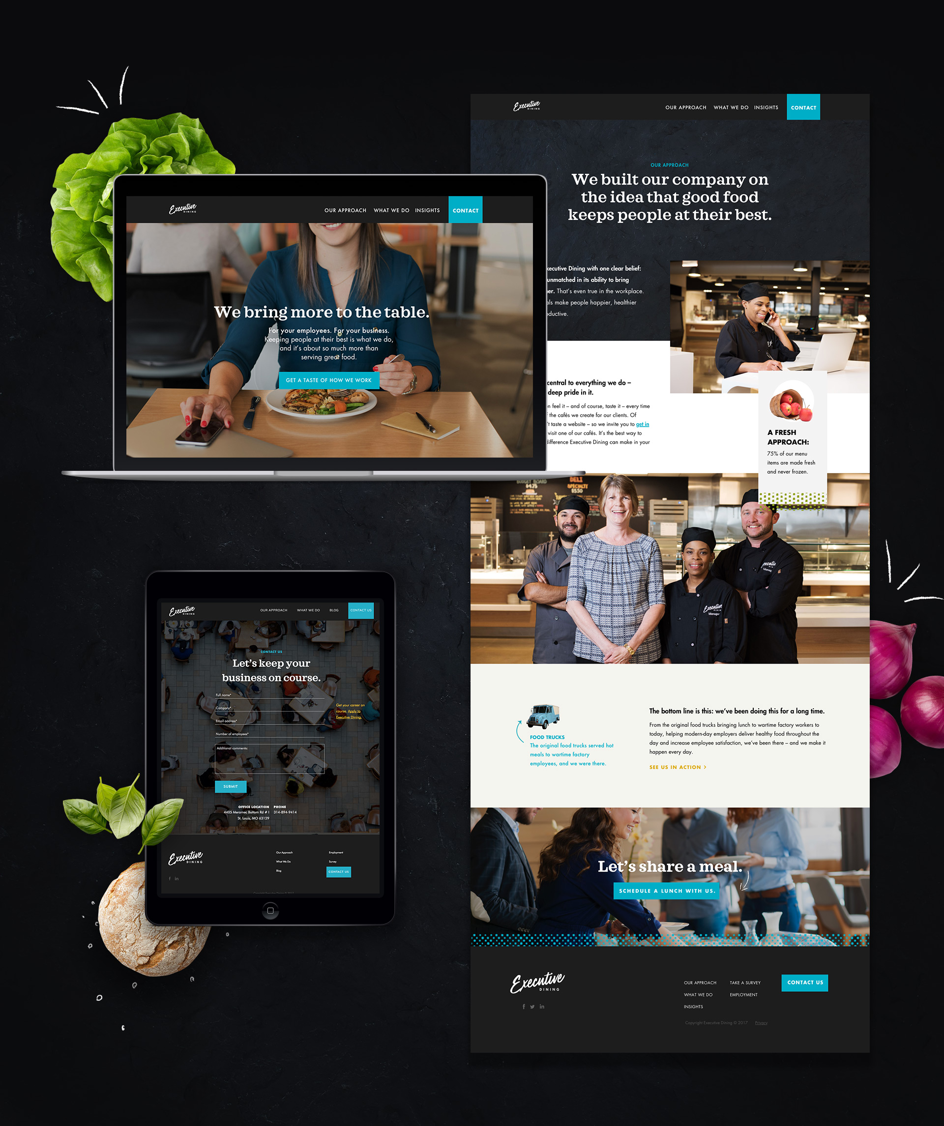 Website design for Executive Dining