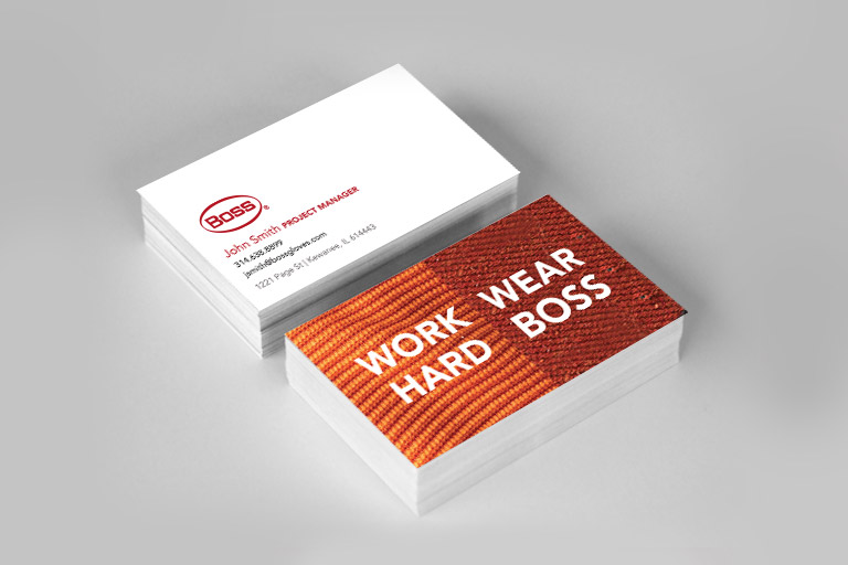 Boss Gloves Branding on Business Cards