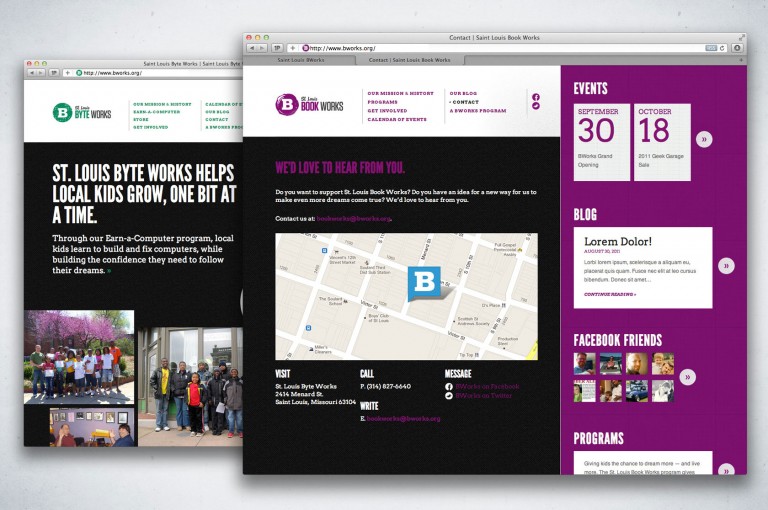 St. Louis BWORKS Website Design Interior Pages