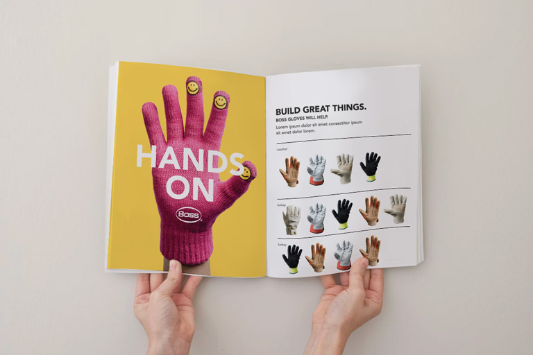 Boss Gloves Design for the catalog pages