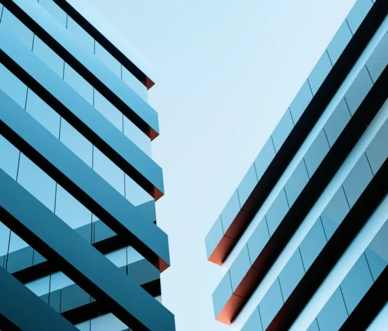Image of office building in Connectria's brand colors