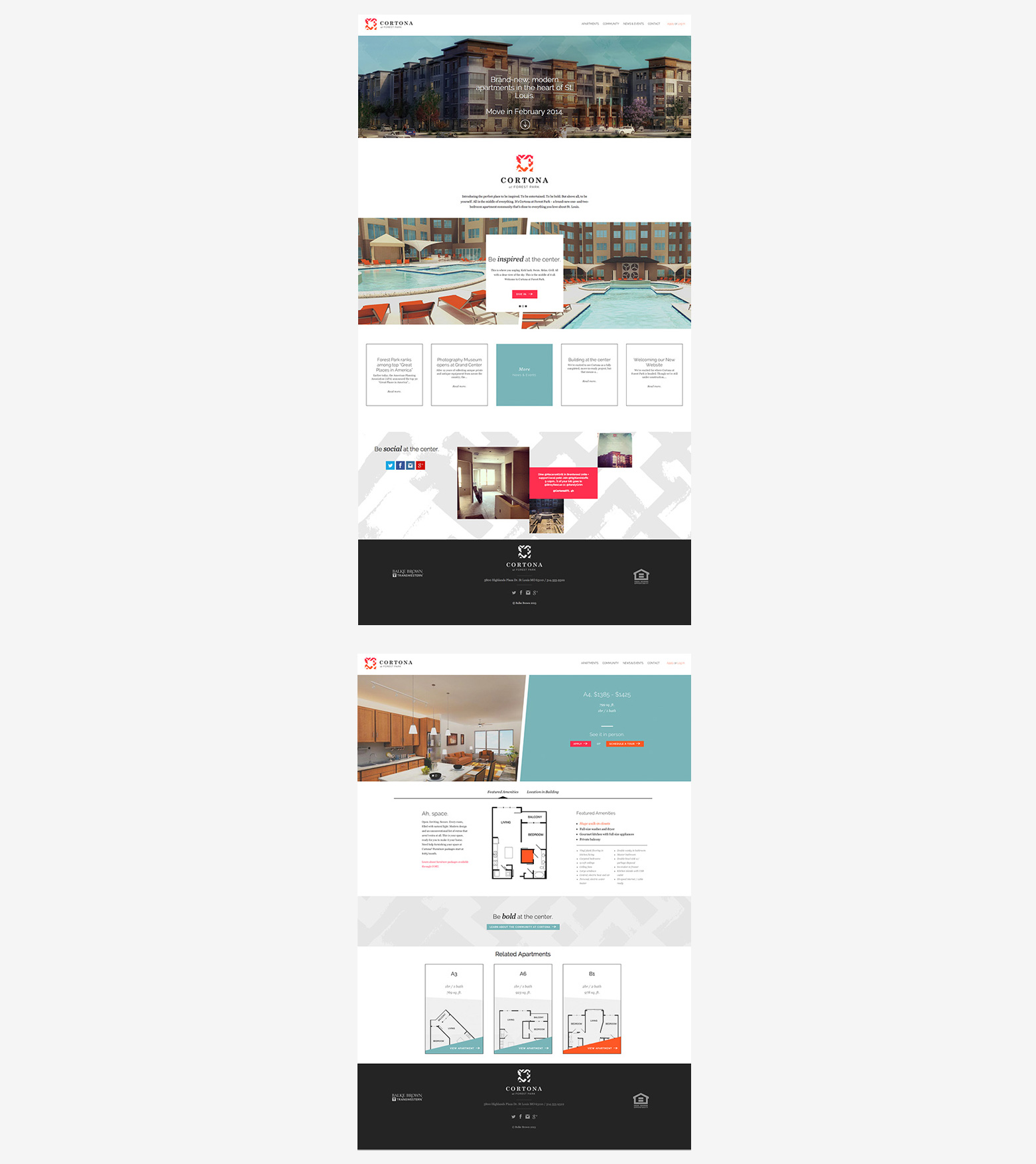 Cortona at Forest Park - Branding and Website Design