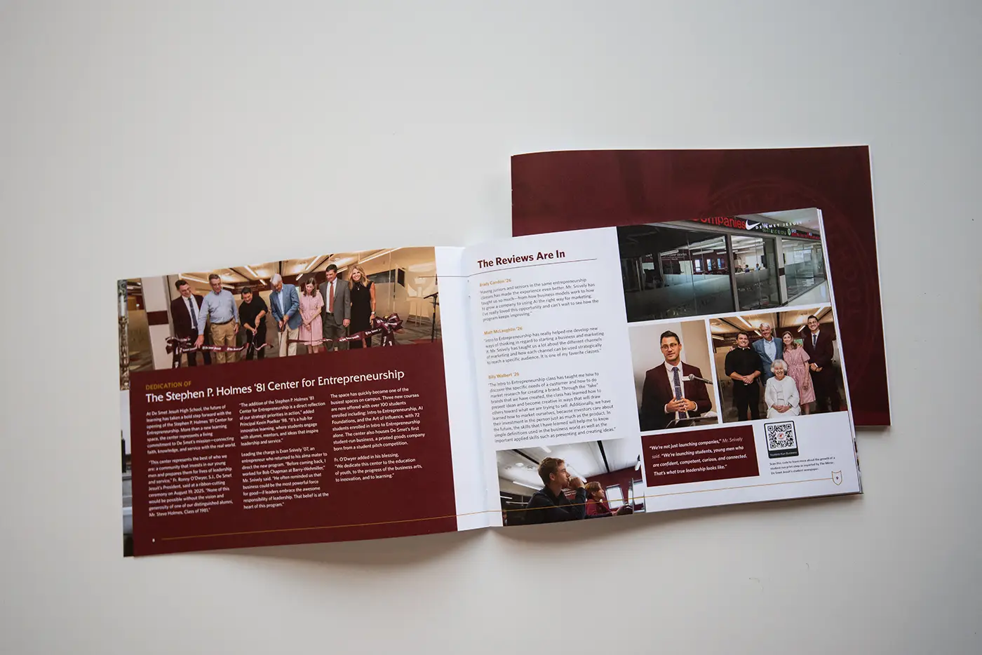 The 2025 De Smet annual report open to a middle spread