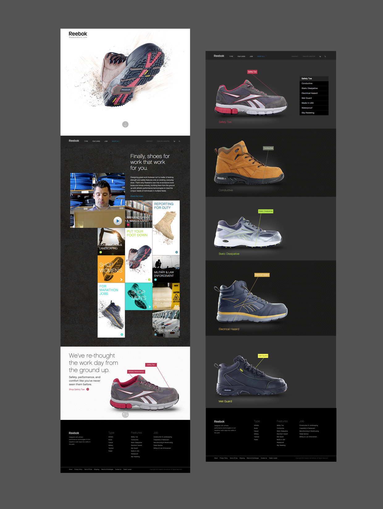 Website Design for Reebook Work