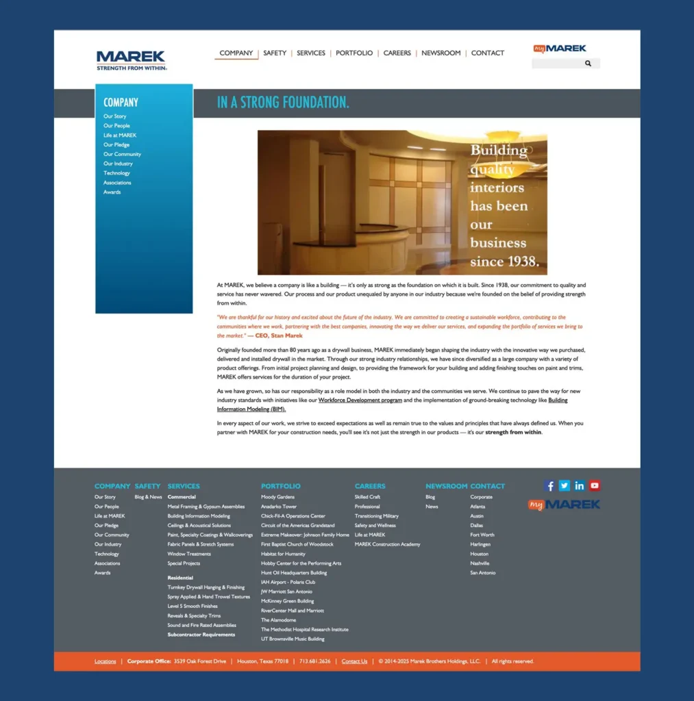 A page from MAREK's old website