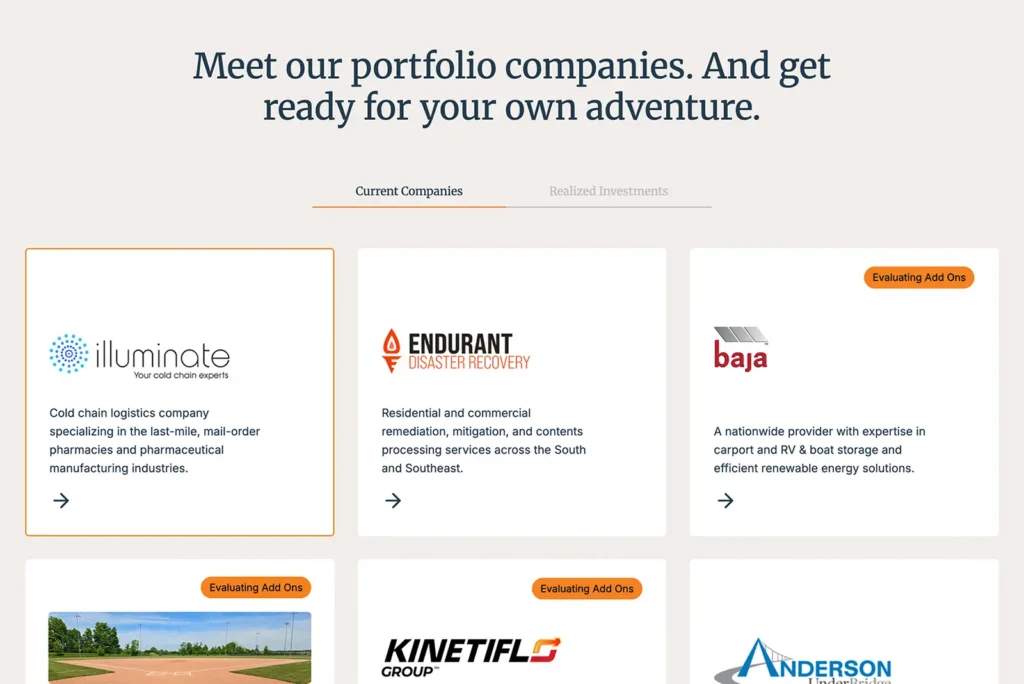 Atomicdust website design portfolio company pages for Compass Group
